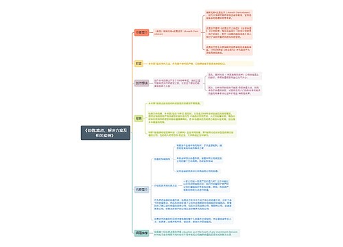 《估值:难点、解决方案及相关案例》思维导图