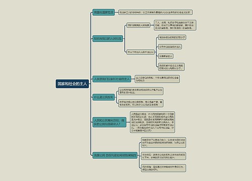 八年级下册政治国家和社会的主人的思维导图