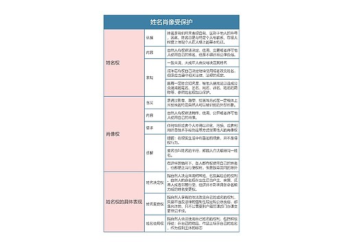 部编版政治必修二第一单元姓名肖像受保护思维导图