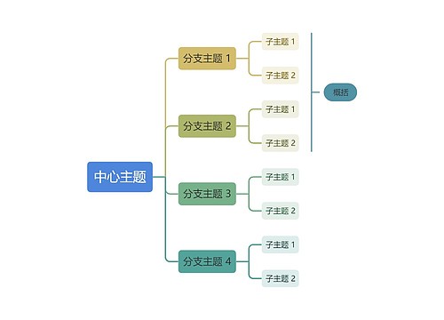 莫兰迪色主题向右逻辑图模板专辑-2