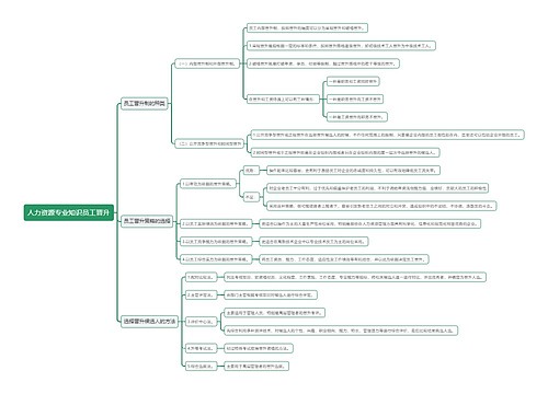 人力资源专业知识员工晋升思维导图