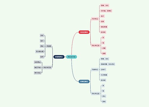 中医知识肺的合并症思维导图