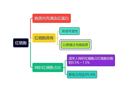 医学知识红细胞思维导图