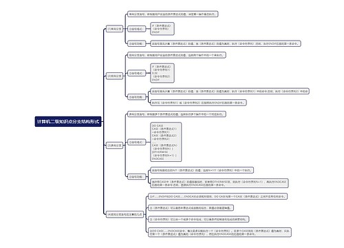 计算机二级知识点分支结构形式思维导图