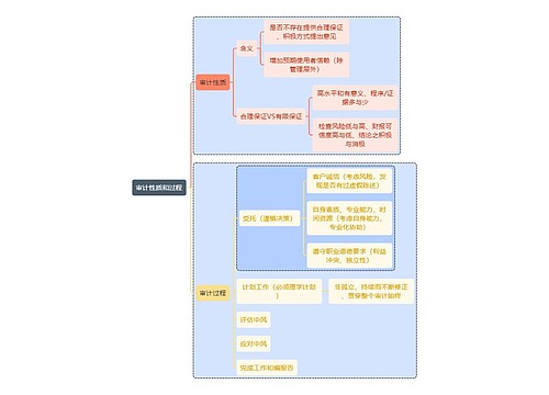 财务审计审计性质和过程思维导图