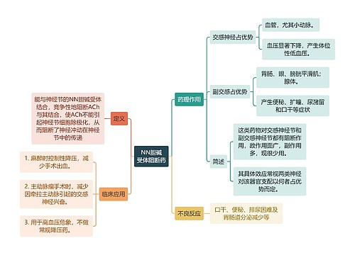 医学知识NN胆碱受体阻断药思维导图