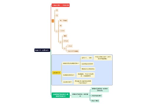 医学知识乳癌手术（主要治疗）思维导图