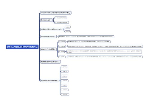 计算机二级公基知识点结构化分析方法思维导图