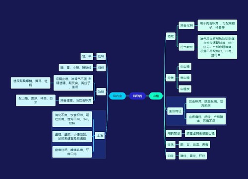 医学知识消导药思维导图