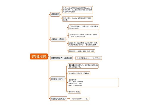 手阳明大肠经思维导图