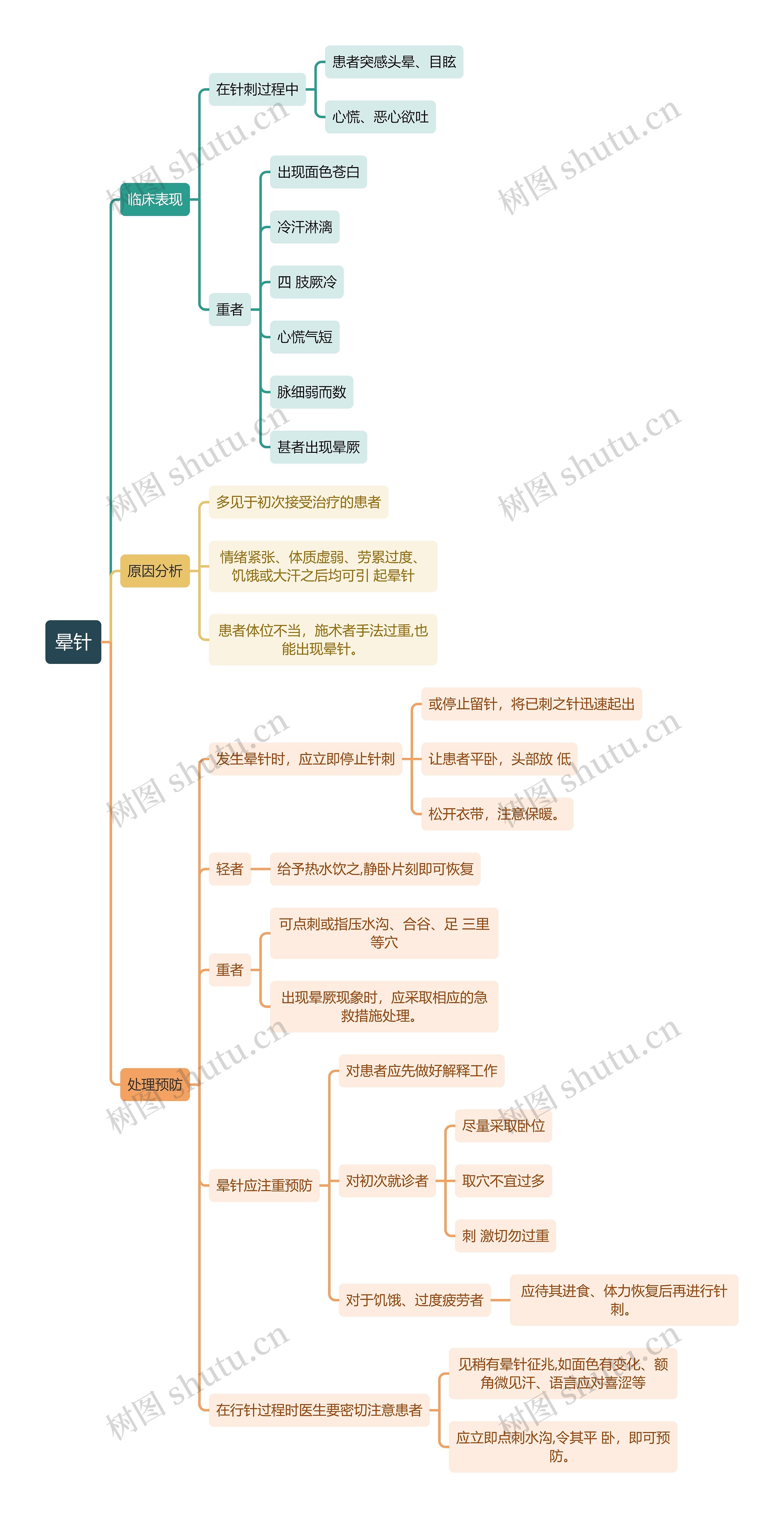 中医知识晕针思维导图