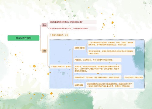 血液凝固性增加思维导图