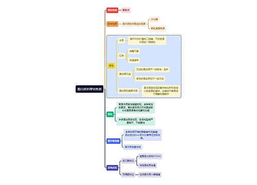 医学知识蛋白质的理化性质思维导图