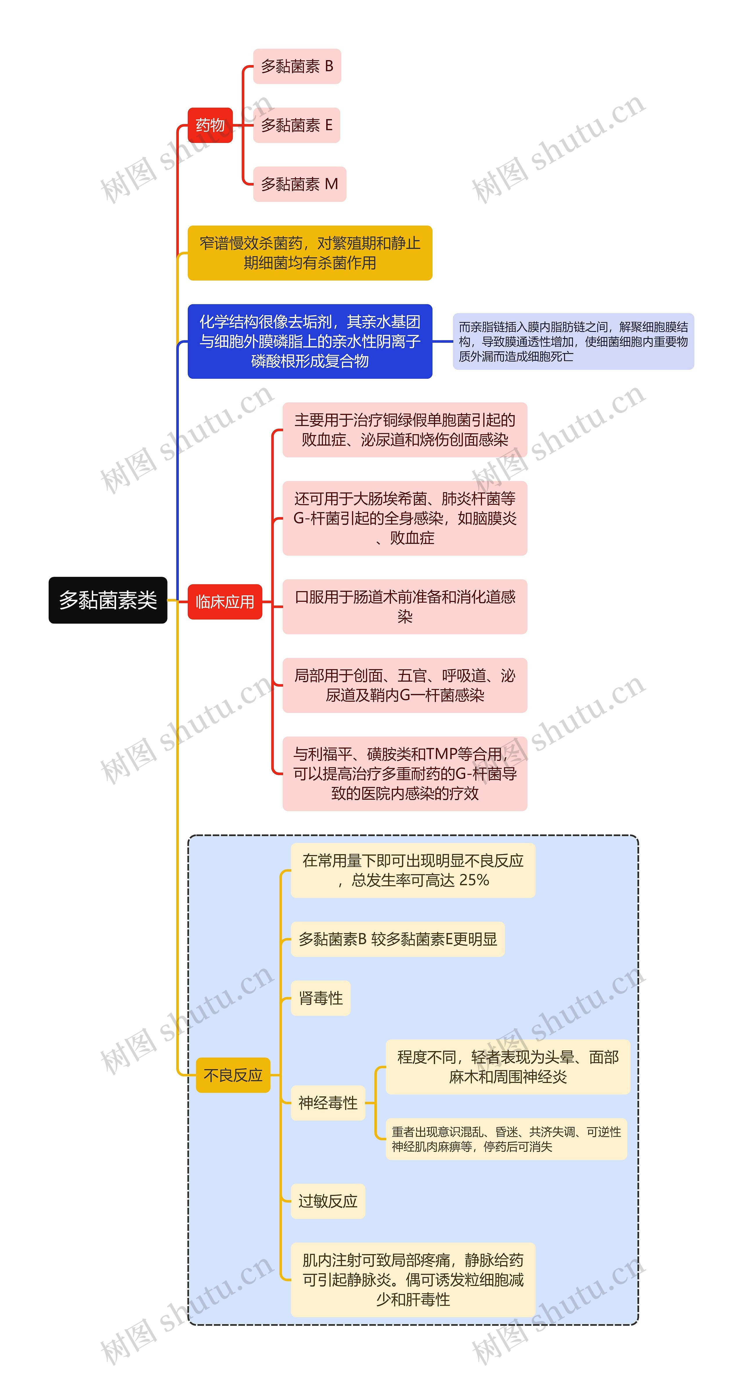 医学多黏菌素类思维导图