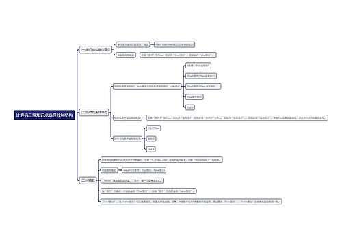 计算机二级知识点选择控制结构思维导图