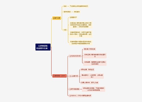 医学知识心房钠尿肽和血管升压素思维导图