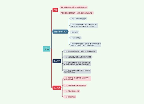  证人的思维导图