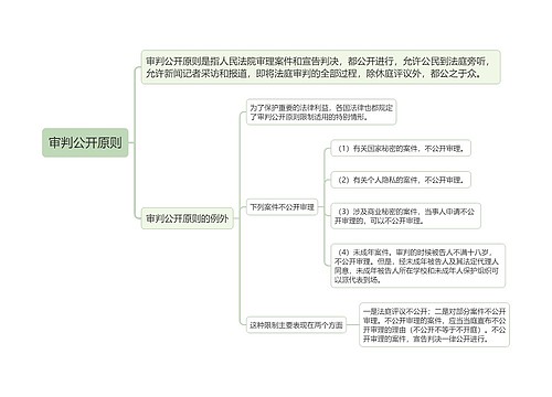 审判公开原则的思维导图