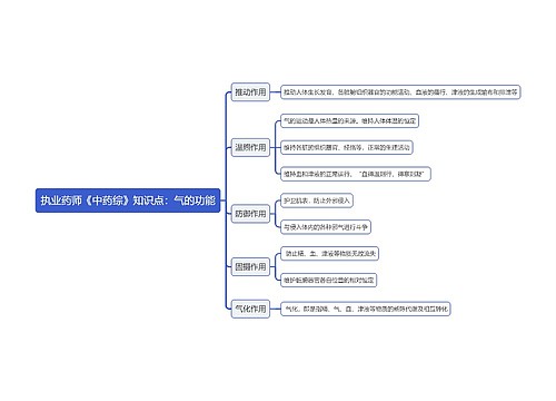 执业药师《中药综》知识点：气的功能