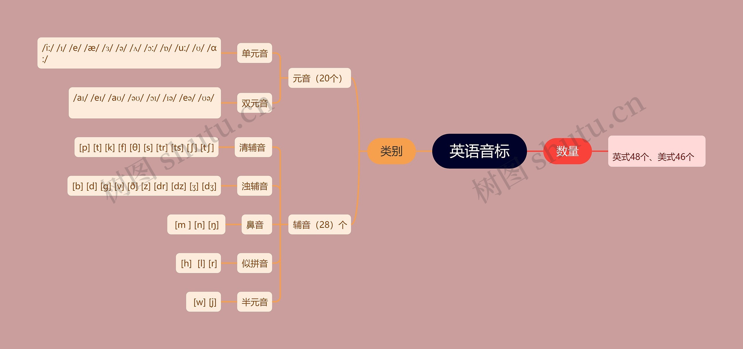 ﻿英语音标架构图