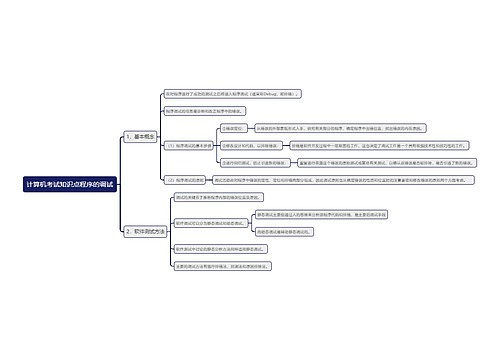 计算机考试知识点程序的调试思维导图