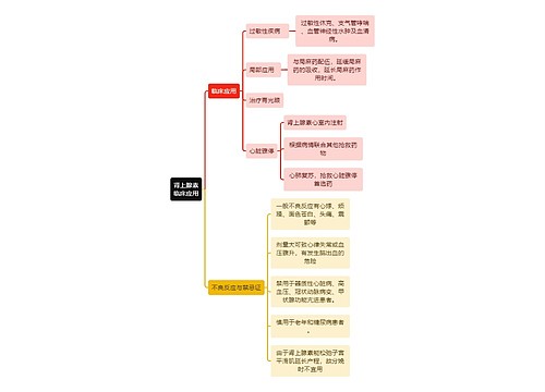 医学知识肾上腺素临床应用思维导图