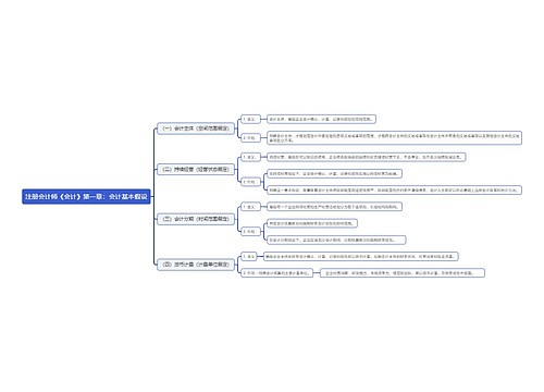 注册会计师《会计》第一章：会计基本假设思维导图