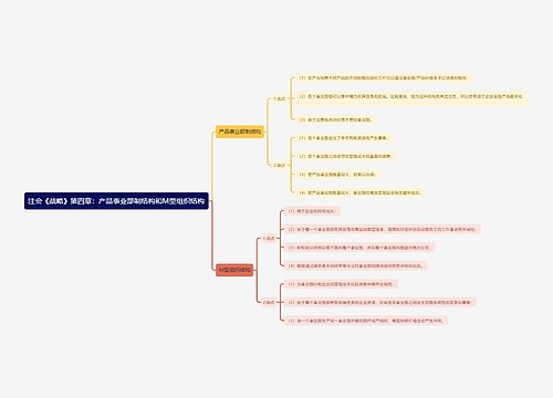 注会《战略》第四章：产品事业部制结构和M型组织结构