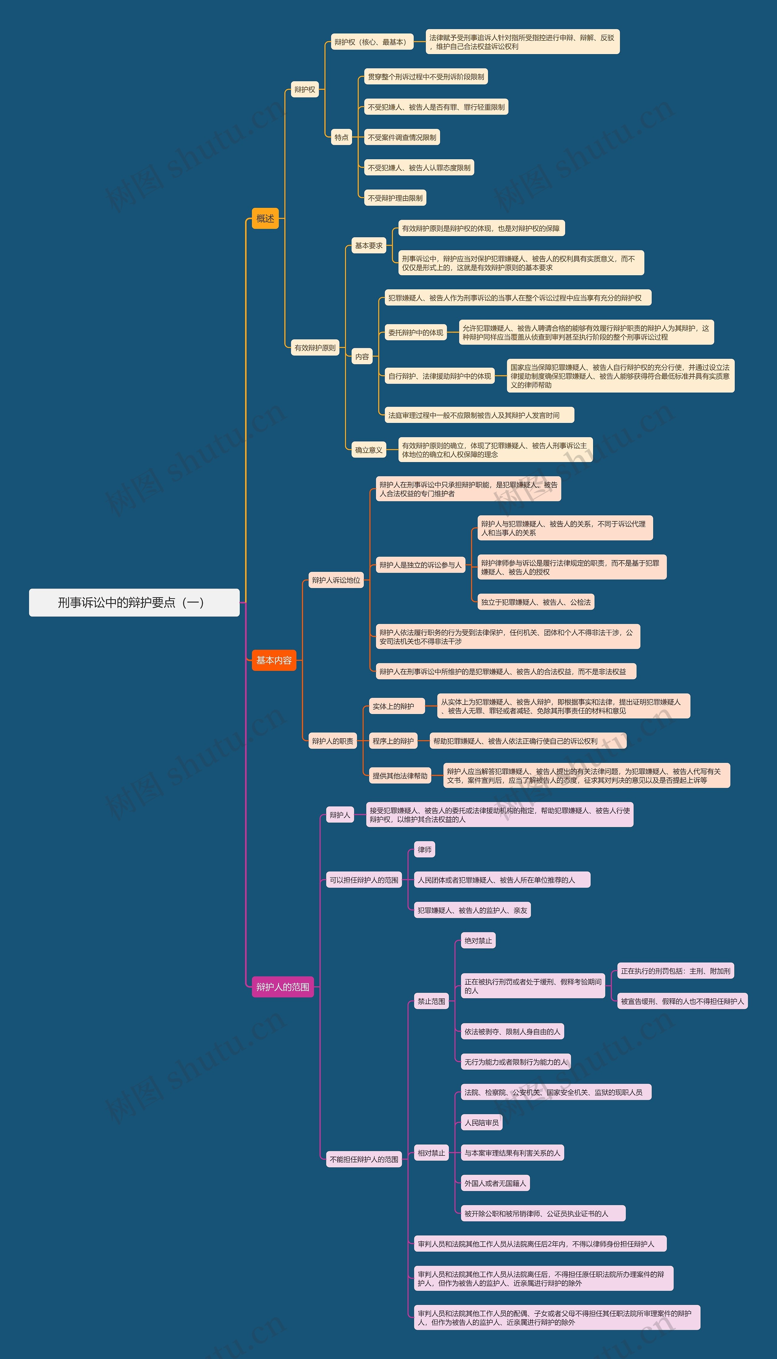 刑事诉讼中的辩护要点（一）思维导图