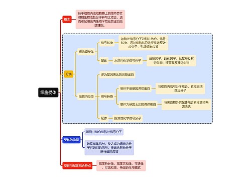 医学知识细胞受体思维导图