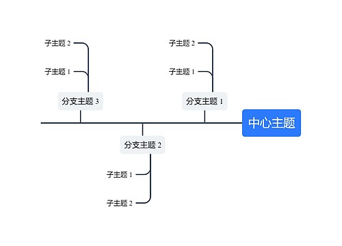 简约蓝白向右时间轴