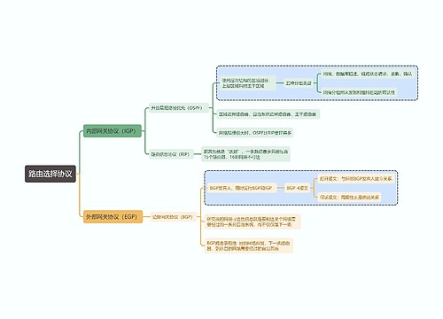 计算机考试知识路由选择协议思维导图