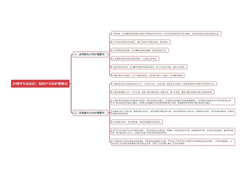 护理学专业知识：剖宫产术的护理要点思维导图