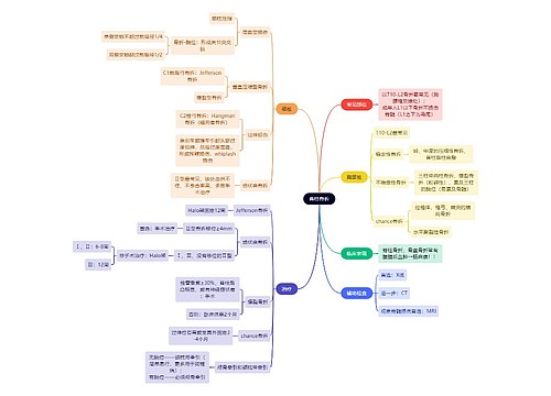 骨学知识脊柱骨折思维导图