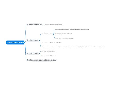 马原理论特征思维导图