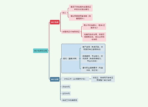 审计知识审计性质和过程思维导图