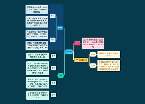 医学知识祛风剂思维导图