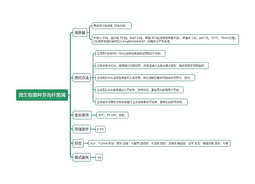 微生物菌种芽孢杆菌属思维导图