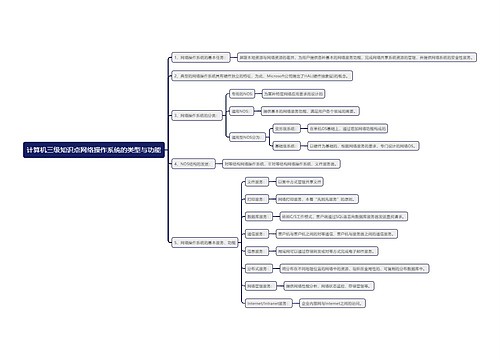 计算机三级知识点网络操作系统的类型与功能思维导图