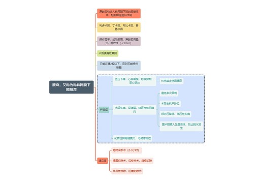 医学腰麻，又称为称蛛网膜下隙阻滞思维导图