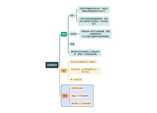 医学知识克隆载体思维导图