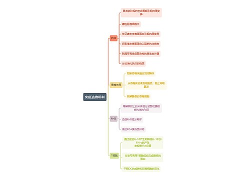 医学知识免疫逃逸机制思维导图