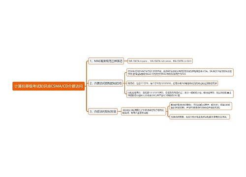 计算机等级考试知识点CSMA/CD介质访问