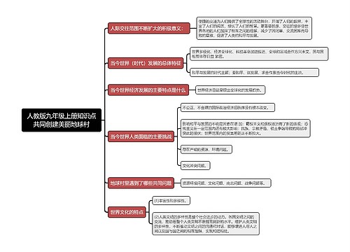 人教版九年级上册知识点共同创建美丽地球村