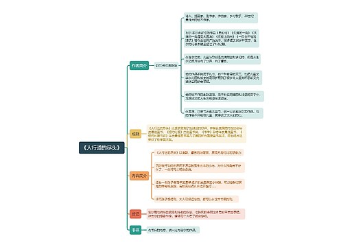 《人行道的尽头》思维导图