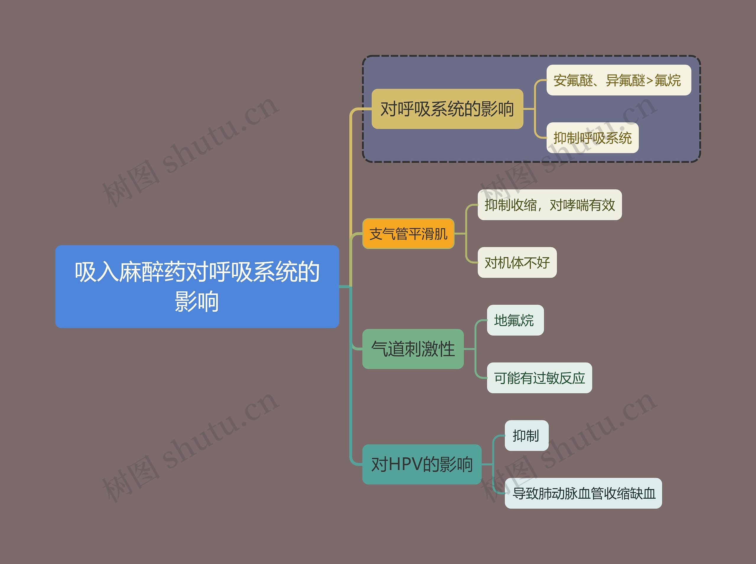 医学知识吸入麻醉药对呼吸系统的影响