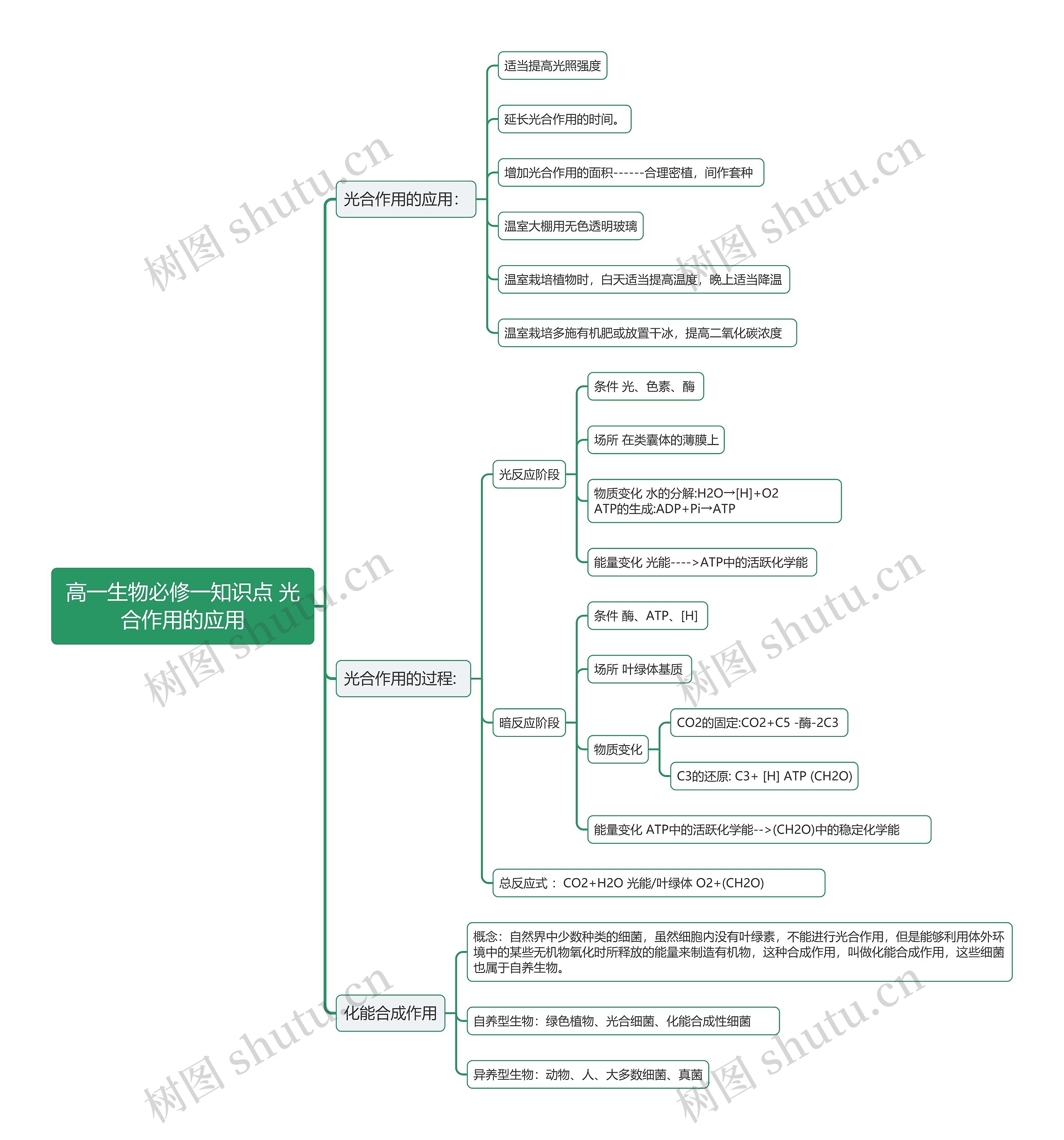 高一生物必修一知识点 光合作用的应用
