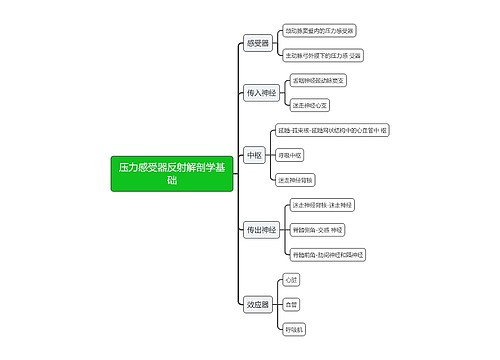 医学压力感受器反射解剖学基础思维导图