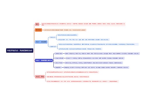 中药学知识点：风热犯肺的治疗思维导图