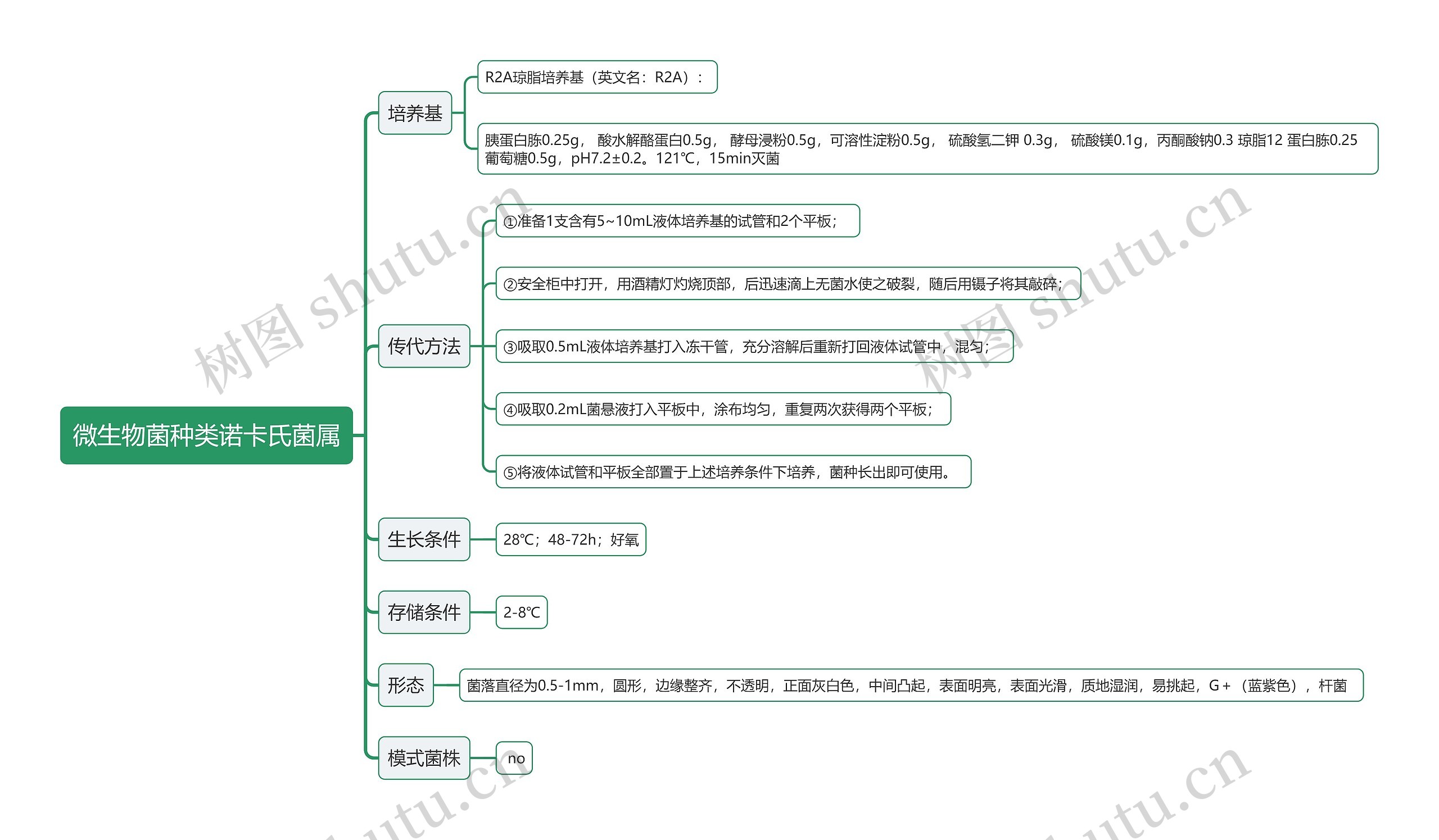 微生物菌种类诺卡氏菌属思维导图